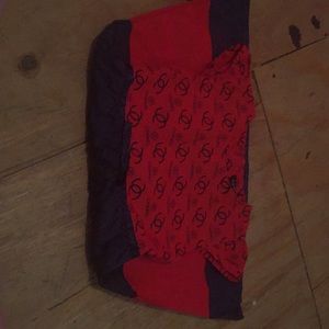Child’s Chanel dress in red and blue
